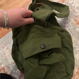 Green Canvas Backpack